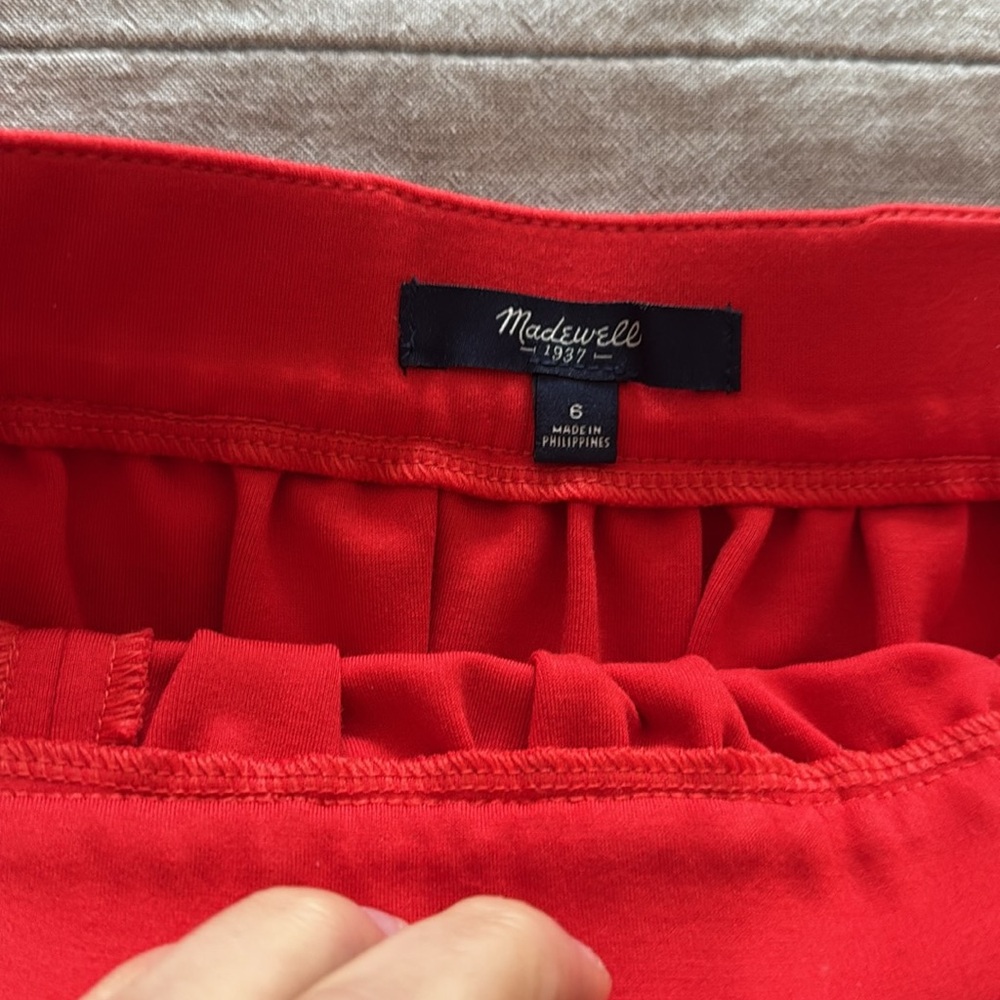 Madewell Vibrant Red Mini Skirt - Picture 3 of 4